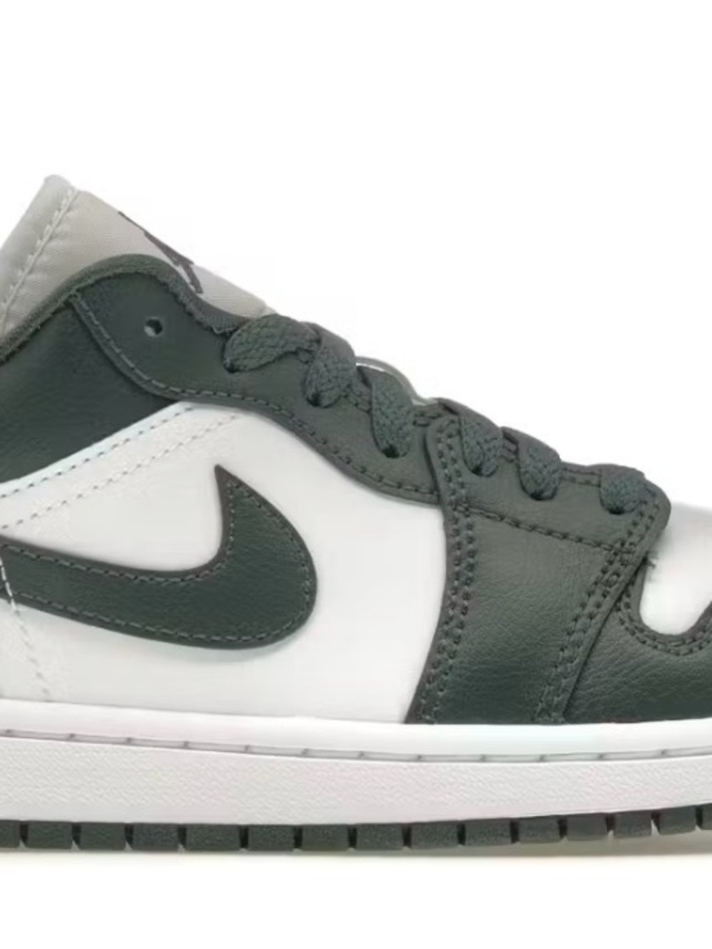 Nike Dunk Low White and Dark Green Leather Sneaker